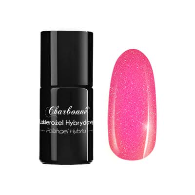 Lakier Hybrydowy CHARBONNE 15 ml kolor 077 cukierkowy róż perłowy