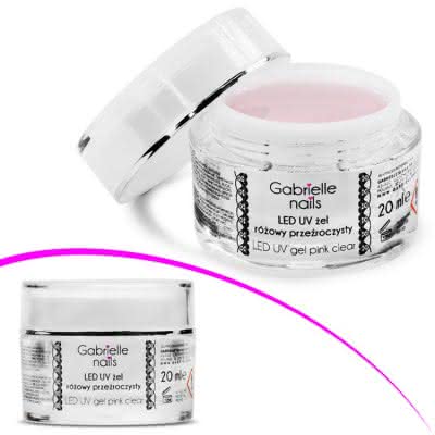 Żel LED i UV Gabrielle różowy przeźroczysty 20 ml