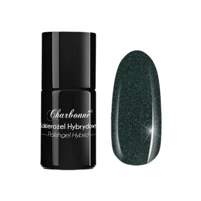 Lakier Hybrydowy CHARBONNE 15 ml Kolor 219 Błyszczący ciemny zielony