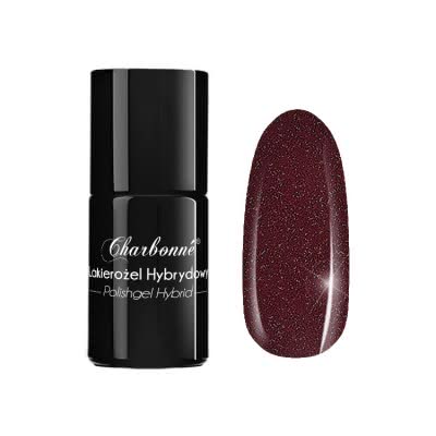 Lakier Hybrydowy CHARBONNE 15 ml kolor 010 miedziane bordo PERŁOWY