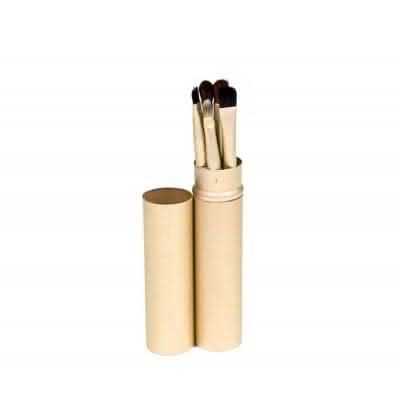Pędzle do make up komplet 5 szt. pakowane w tubę kolor złoty