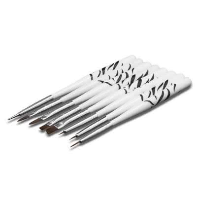 Zestaw pędzli do zdobień 8 szt. zebra