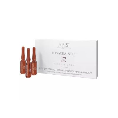 APIS Rosacea-Stop - intensywnie wzmacniające i łagodzące ampułki dla cery z trądzikiem różowatym i wrażliwej 10x3ml