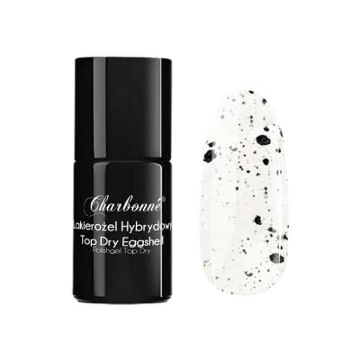 Lakier Hybrydowy CHARBONNE Top Dry Eggshell 15 ml