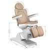 Fotel kosmetyczny elektr. Azzurro 870S pedi 3 siln. cappuccino