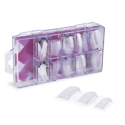 Formy DUAL FORMS "poza paznokciem" 100 szt foremki formy silikonowe  do akrylu, akrylożelu, polygelu
