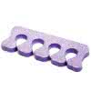 Separator do pedicure brokatowy - fioletowy 2 szt