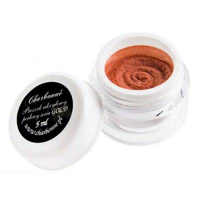 Proszek akrylowy perłowy seria GOLD 5ml kolor czerwone złoto
