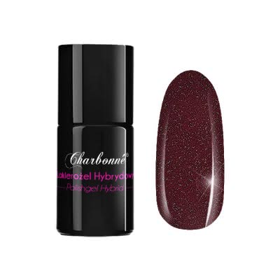 Lakier Hybrydowy CHARBONNE 7 ml kolor 010 miedziane bordo PERŁOWY