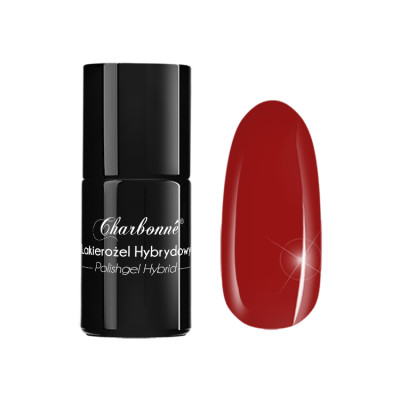 Lakier Hybrydowy CHARBONNE 15 ml Kolor 278 Czerwona elegancka noc