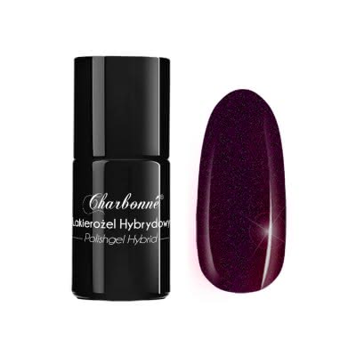 Lakier Hybrydowy CHARBONNE 15 ml kolor 177 Dark Plum Shimmer
