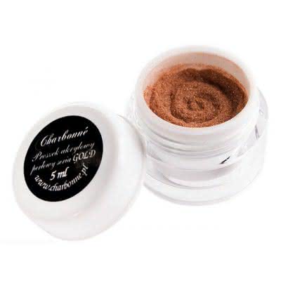 Proszek akrylowy perłowy seria GOLD 5ml kolor miedziane złoto