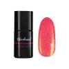 Lakier Hybrydowy CHARBONNE 7 ml kolor 099 neonowy koral z kolorowym brokatem