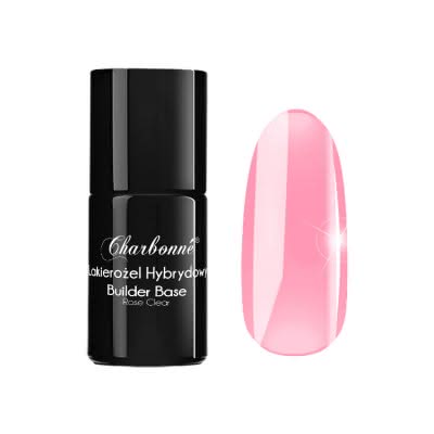 Lakier Hybrydowy CHARBONNE Builder Base Rose Clear 15ml