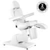 Fotel kosmetyczny elektr. Azzurro 870S pedi 3 siln. biały