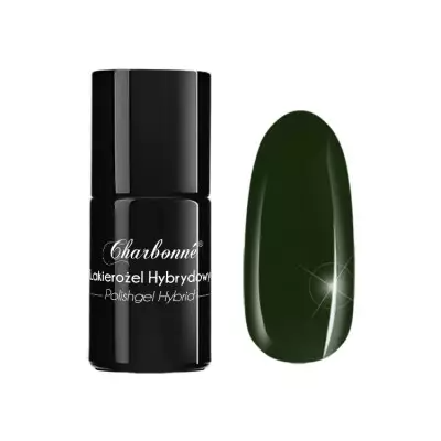 Lakier Hybrydowy CHARBONNE 15 ml Kolor 255 butelkowa zieleń