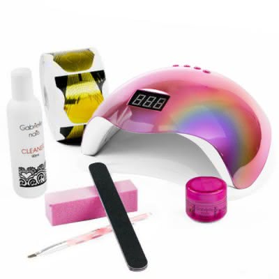 Zestaw do żelu z lampą LED 48W z wyświetlaczem z żelem  15ml No.4