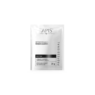 APIS DETOX - Maska algowa detoksykująca z węglem z bambusa i jonizowanym srebrem 20 g