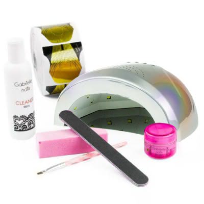 Zestaw do żelu z lampą holograficzną LED 48W z żelem 15ml