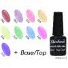 Promocyjny zestaw Numer 11 Hybryd CHARBONNE 9 kolorów + Top/Base SHINE