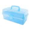 Kuferek plastikowy 30 cm x 16 cm x15 cm niebieski przeźroczysty