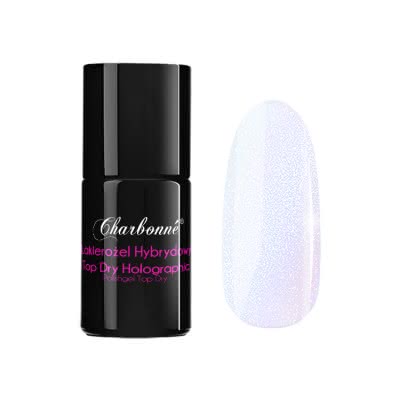 Lakier Hybrydowy CHARBONNE Top DRY HOLOGRAPHIC 7 ml