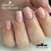 Lakier Hybrydowy CHARBONNE Base EXTENSION COVER Glitter Gold do przedłużania i utwardzania naturalnej płytki typu HARD 15ml