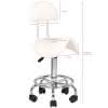 Taboret kosmetyczny 6001 biały