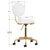 Taboret kosmetyczny H5 złoto biały
