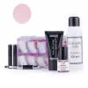 Zestaw Akrylożel Gabrielle Nails acrylgel tuba 30g PASTEL ROSE dual forms 100 szt