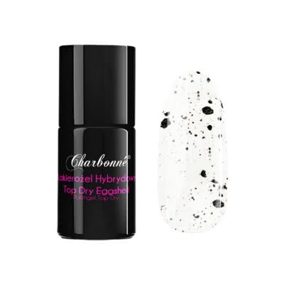Lakier Hybrydowy CHARBONNE Top Dry Eggshell 7 ml