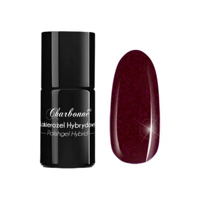 Lakier Hybrydowy CHARBONNE 15 ml Kolor 223 Marsala z drobinkami