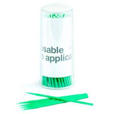 Aplikatory - miniszczoteczki do rzęs zielone 100szt