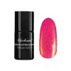 Lakier Hybrydowy CHARBONNE 15 ml kolor 098 neonowy róż z kolorowym brokatem