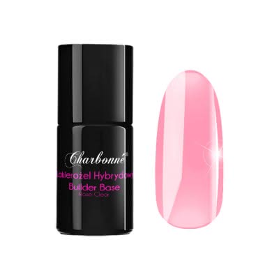 Lakier Hybrydowy CHARBONNE Builder Base Rose Clear 7ml