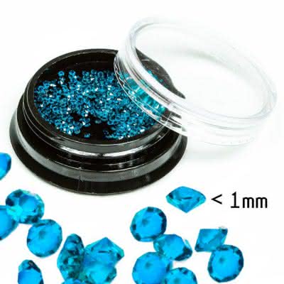 Ozdoby diamenciki w pudełku - turkusowe