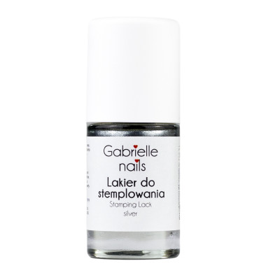 Lakier do stemplowania srebrny 6 ml Gabrielle Nails