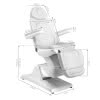 Fotel kosmetyczny elektr. Azzurro 870 3 siln. biały