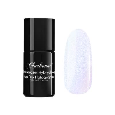 Lakier Hybrydowy CHARBONNE Top DRY HOLOGRAPHIC 15 ml