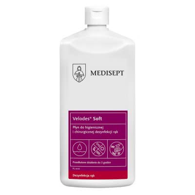 MEDISEPT Velodes Soft Płyn do higienicznej i chirurgicznej dezynfekcji rąk 500ml