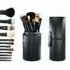 Zestaw pędzli make-up 12 sztuk w czarnej tubie