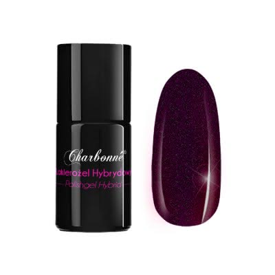 Lakier Hybrydowy CHARBONNE 7 ml kolor 177 Dark Plum Shimmer