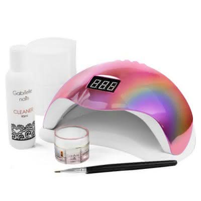 Zestaw do żelu z lampą LED 48W hologram z wyświetlaczem z żelem jednofazowym 10ml No. 8