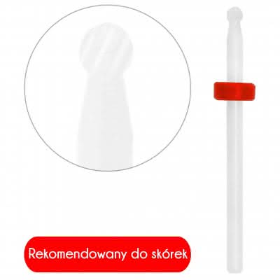 Frez Ceramiczny kuleczka czerwony - drobna gradacja