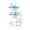 Fotel podologiczny elektr. Azzurro 709A 3 siln. szary