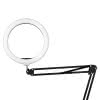 Lampa pierścieniowa Ring light 10' 8W led czarna do blatu