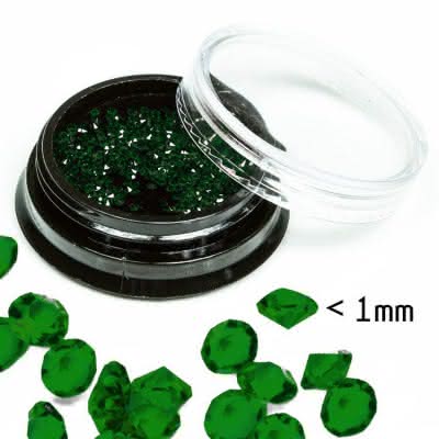 Ozdoby diamenciki w pudełku - zielony