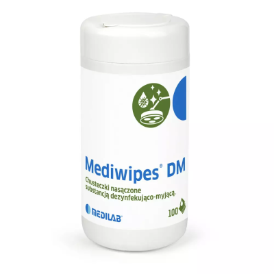 Medilab Mediwipes DM tuba - Chusteczki do dezynfekcji i mycia powierzchni 100szt.