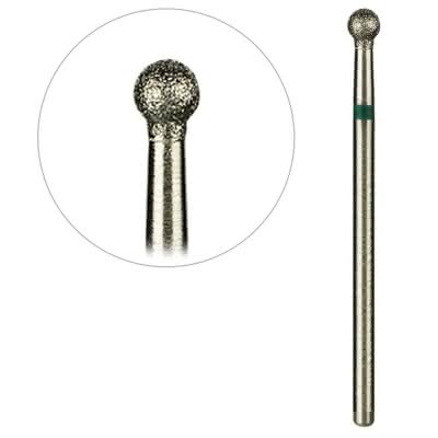 Frez do skórek  diamentowy kulka zielony Ø4mm