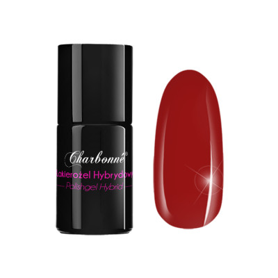 Lakier Hybrydowy CHARBONNE 7 ml Kolor 278 Czerwona elegancka noc